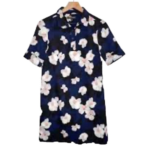 Banana Republic Polo Shift Navy Floral Dress - Picture 2 of 13